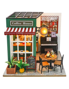 Kit Casa Miniatura DIY PlayOnePlay - Cafetería de Tarde 1.24 kg