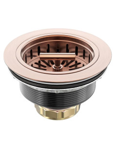 Desagüe de fregadero KONE 3.5" acero inoxidable cobre antiguo