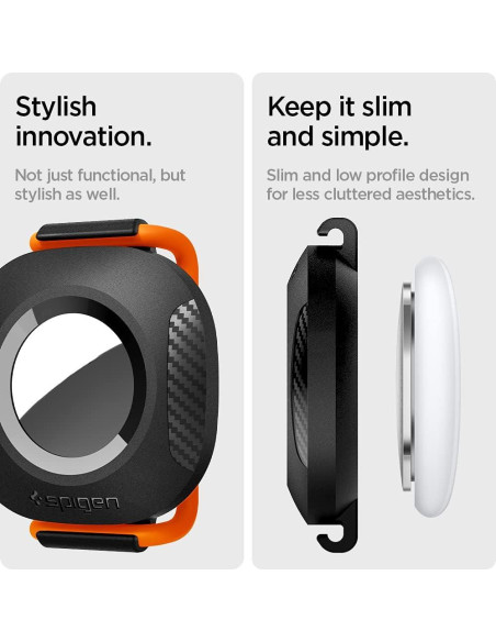 Funda Spigen ComforTag para AirTag - Collar Mascotas Negro