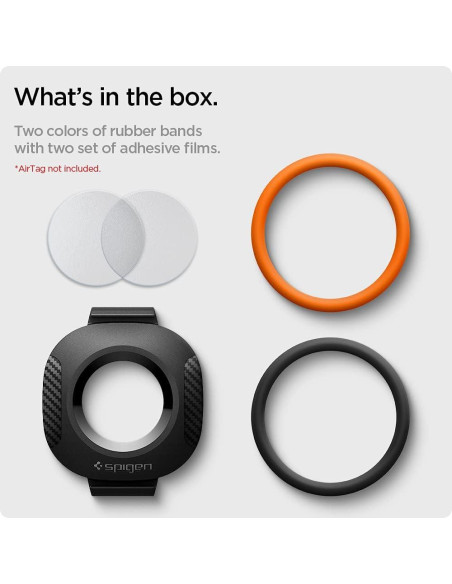 Funda Spigen ComforTag para AirTag - Collar Mascotas Negro