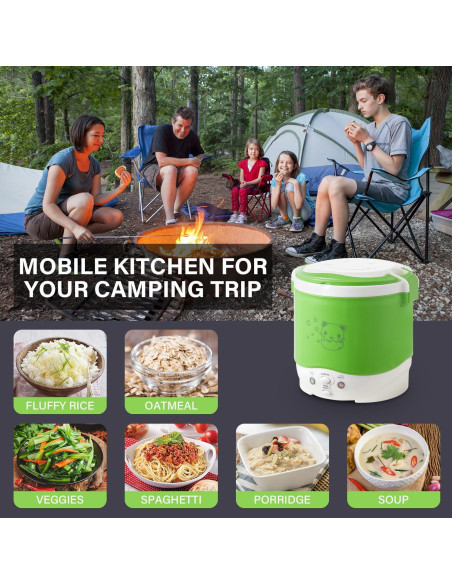 Cocedor de Arroz Mini OSBA 1L 12V para Coche Verde