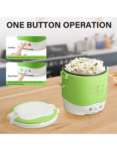 Cocedor de Arroz Mini OSBA 1L 12V para Coche Verde