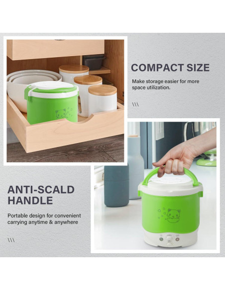 Cocedor de Arroz Mini OSBA 1L 12V para Coche Verde