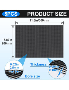 PAGOW Malla de Ojos de Fursuit Negra 5 Hojas 300x200mm PVC 2