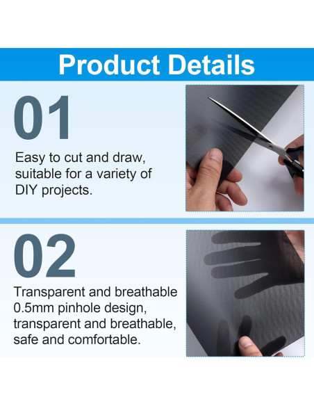 PAGOW Malla de Ojos de Fursuit Negra 5 Hojas 300x200mm PVC