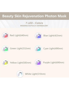 Máscara Facial LED Fxtiaa JY-A025 7 en 1 Cuidado de Piel 2