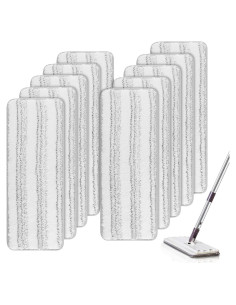 Paños de Microfibra para Mopa Plana BeiLan - 10 Paquetes 33x12.4cm