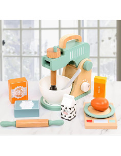 Juego de Cocina de Madera MIKNEKE Licuadora para Niños 2