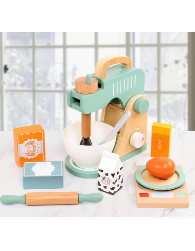 Juego de Cocina de Madera MIKNEKE Licuadora para Niños