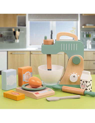 Juego de Cocina de Madera MIKNEKE Licuadora para Niños