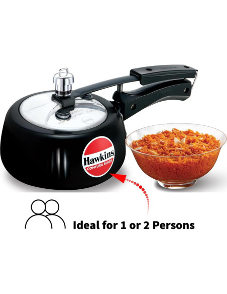 Olla a presión Hawkins Contura Negra 1.5L Aluminio Olla a presión Hawkins Contura Negra 1.5L Aluminio