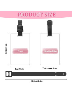 10 Etiquetas de Equipaje de Metal ToBeAce Doble Cara 9.7x6.1cm 2