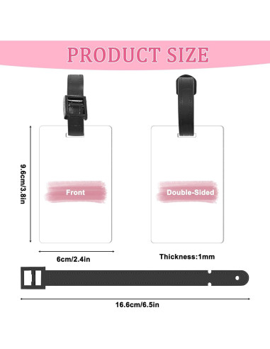 10 Etiquetas de Equipaje de Metal ToBeAce Doble Cara 9.7x6.1cm