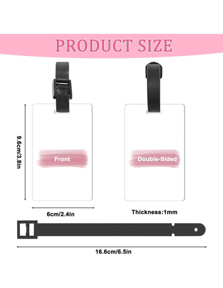 10 Etiquetas de Equipaje de Metal ToBeAce Doble Cara 9.7x6.1cm