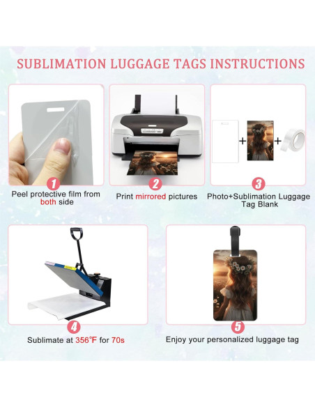 10 Etiquetas de Equipaje de Metal ToBeAce Doble Cara 9.7x6.1cm