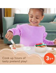 Juego de Cocina de Madera Fisher-Price 19 Piezas para Niños 2