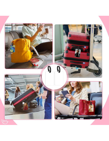 10 Etiquetas de Equipaje de Metal ToBeAce Doble Cara 9.7x6.1cm