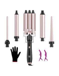 Rizador de Cabello 5 en 1 LAYADO con Barriles Intercambiables