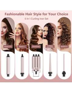 Rizador de Cabello 5 en 1 LAYADO con Barriles Intercambiables 2