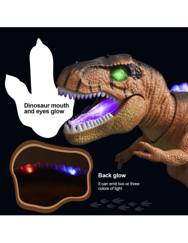 Dinosaurio Robot Control Remoto STEAM Life T Rex 29x21x16cm