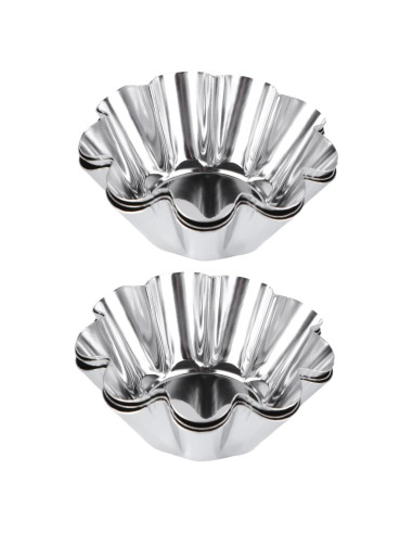 Moldes de Tartas y Cupcakes Unomor 6 Piezas Acero Inoxidable