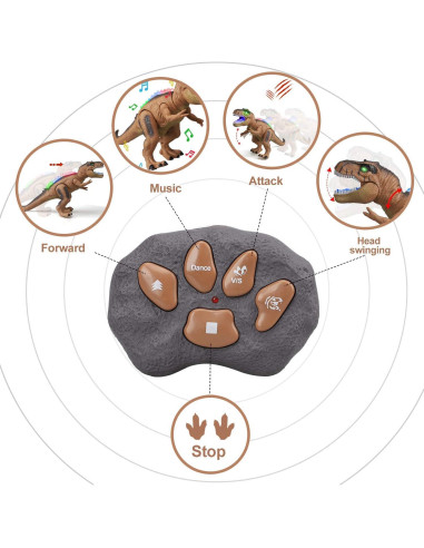 Dinosaurio Robot Control Remoto STEAM Life T Rex 29x21x16cm