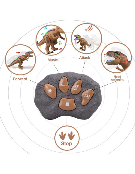 Dinosaurio Robot Control Remoto STEAM Life T Rex 29x21x16cm