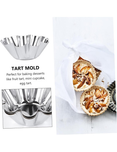 Moldes de Tartas y Cupcakes Unomor 6 Piezas Acero Inoxidable