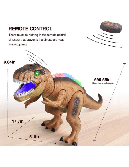 Dinosaurio Robot Control Remoto STEAM Life T Rex 29x21x16cm