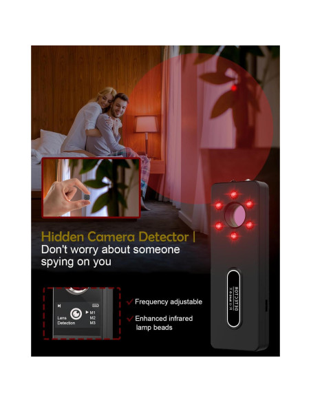 Detector de Cámara Oculta HUYNL K88 - Protección Privacidad Mediano