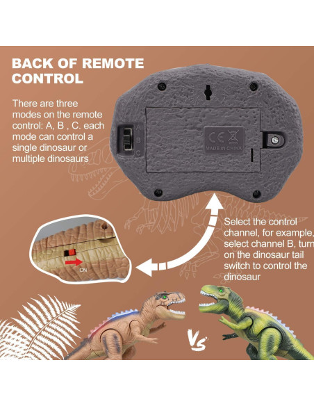 Dinosaurio Robot Control Remoto STEAM Life T Rex 29x21x16cm