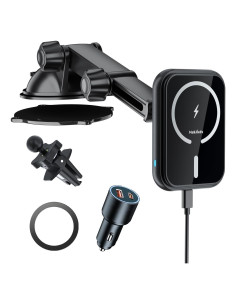 Soporte de Cargador Inalámbrico MagSafe 38W para Coche - Negro