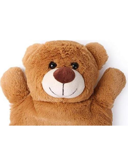 Botella de Agua Caliente 2L HomeTop con Funda de Peluche Gris