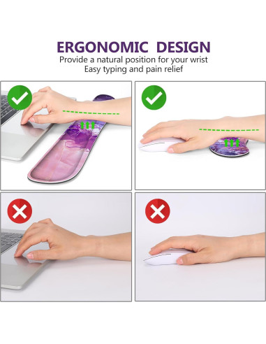 Conjunto Alfombrilla de Teclado y Ratón DINKY Ergonómico 4 en 1