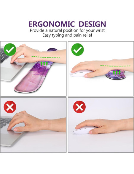 Conjunto Alfombrilla de Teclado y Ratón DINKY Ergonómico 4 en 1