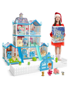 Casa de Muñecas Azul EP EXERCISE N PLAY 2 Pisos 215 Piezas