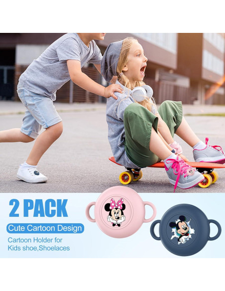 2 Pack Sujetadores de Cordones para Niños Genérico - Silicona Impermeable