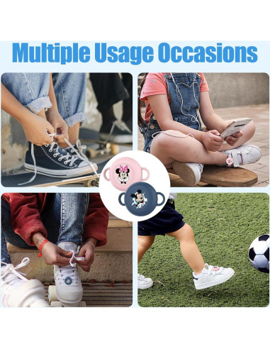 2 Pack Sujetadores de Cordones para Niños Genérico - Silicona Impermeable