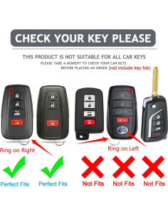 Funda de Llave Toyota Camry RAV4 Highlander Cacacar TPU Negro 2