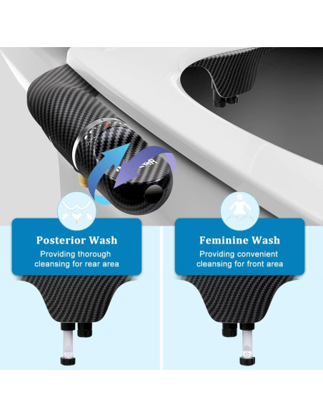 Accesorio de Bidet BIEAR Doble Boquilla Ajustable Negro