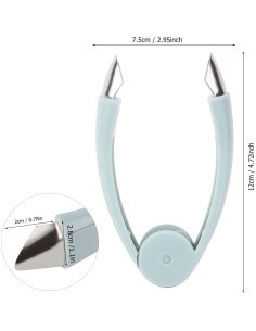 Cortador y Descorazonador de Piña Cunyuer Azul 12 cm Acero Inoxidable 2