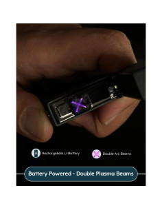 Encendedor Eléctrico Sipoe S2000 Doble Arco Recargable USB Negro 2