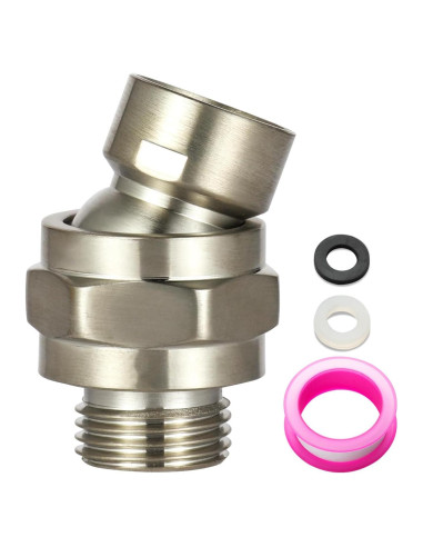 Adaptador de bola giratoria para ducha OFFO níquel cepillado