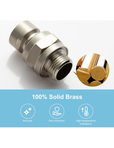 Adaptador de bola giratoria para ducha OFFO níquel cepillado