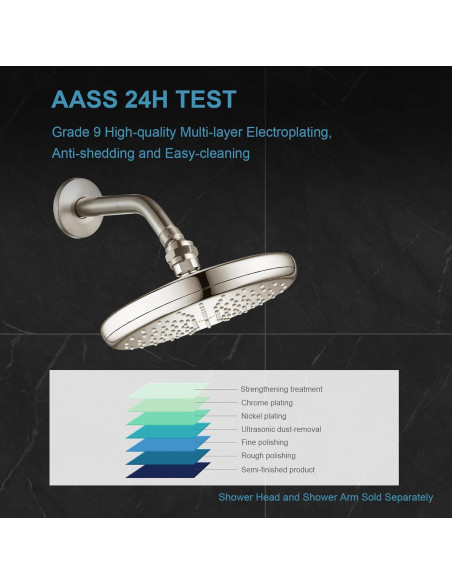 Adaptador de bola giratoria para ducha OFFO níquel cepillado