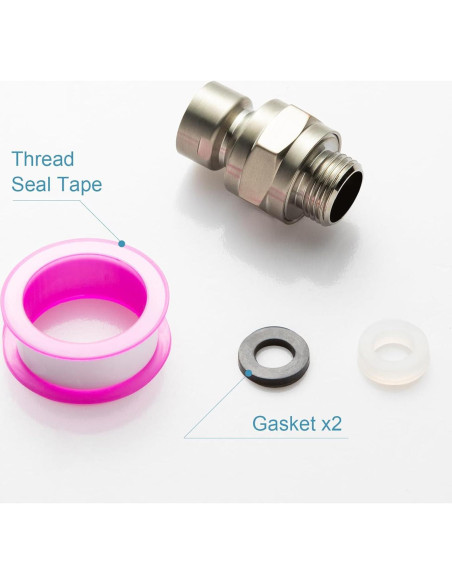 Adaptador de bola giratoria para ducha OFFO níquel cepillado