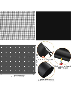 Paquete de 6 forros reutilizables para horno tostador Yetene 22.86x27.94cm 2
