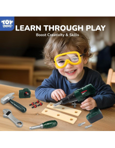 Juego de Herramientas de Juguete STEAM Life 16 Piezas para Niños 3-5 Años 2