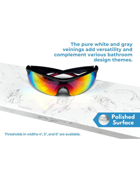 Umbral de Mármol Ingenierizado Statuario 10.16x91.44 cm Umbral de Mármol Ingenierizado Statuario 10.16x91.44 cm