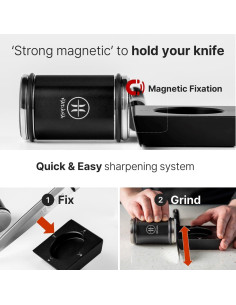 Afilador de Cuchillos HADANA Edición Negra - Kit 2 Piedras Diamante y Cerámica 2